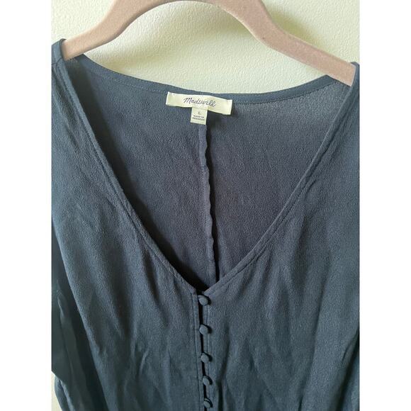 Madewell Heather Button- Front Dress women's size Large - Picture 4 of 5